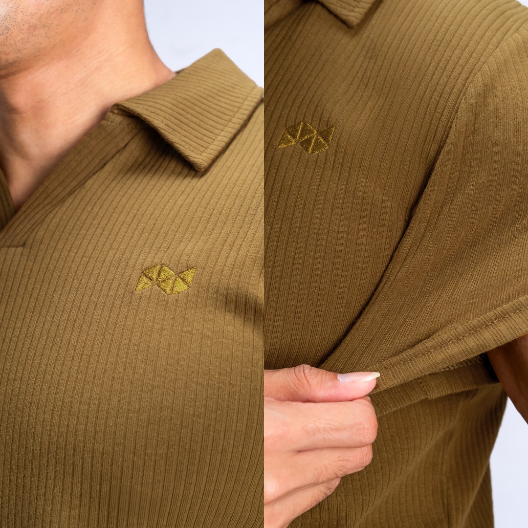 NEVERES Ultra Knit Spread Collar Polo