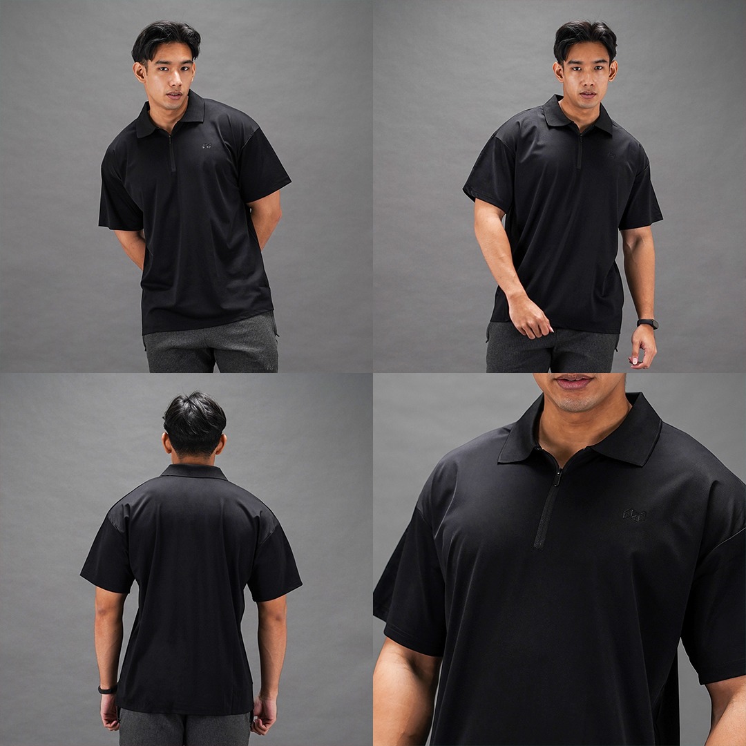 NEVERES Oversized Polo Shirt