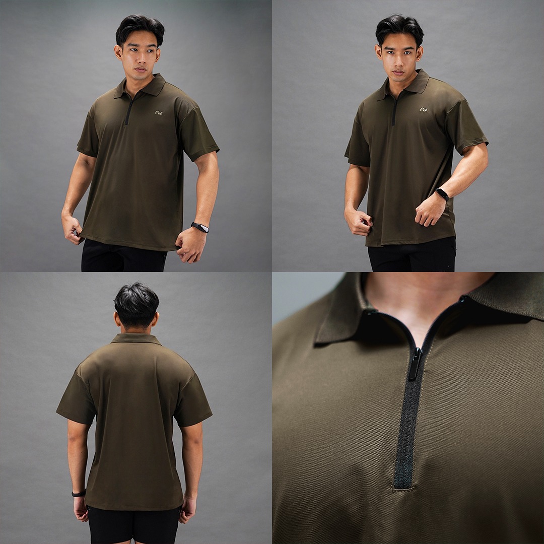 NEVERES Oversized Polo Shirt