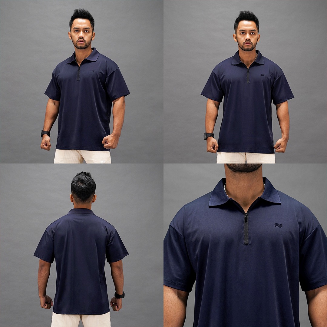 NEVERES Oversized Polo Shirt