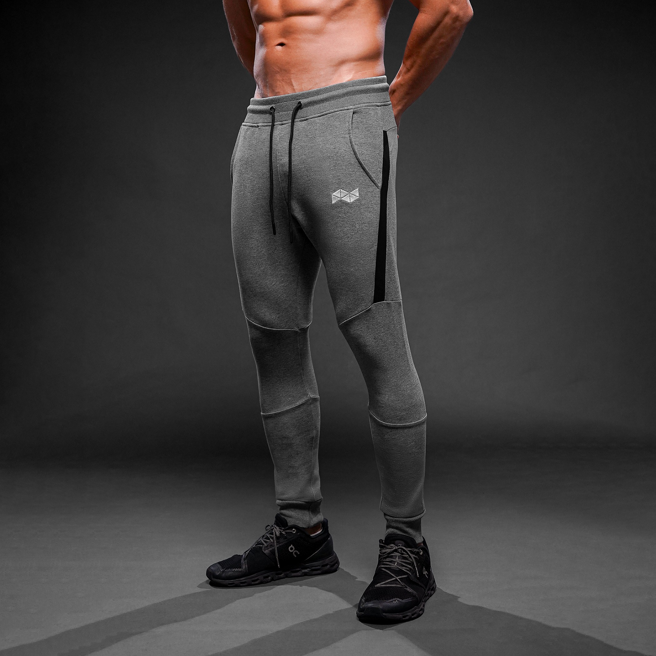 NEVERES Leather Stripe Jogger