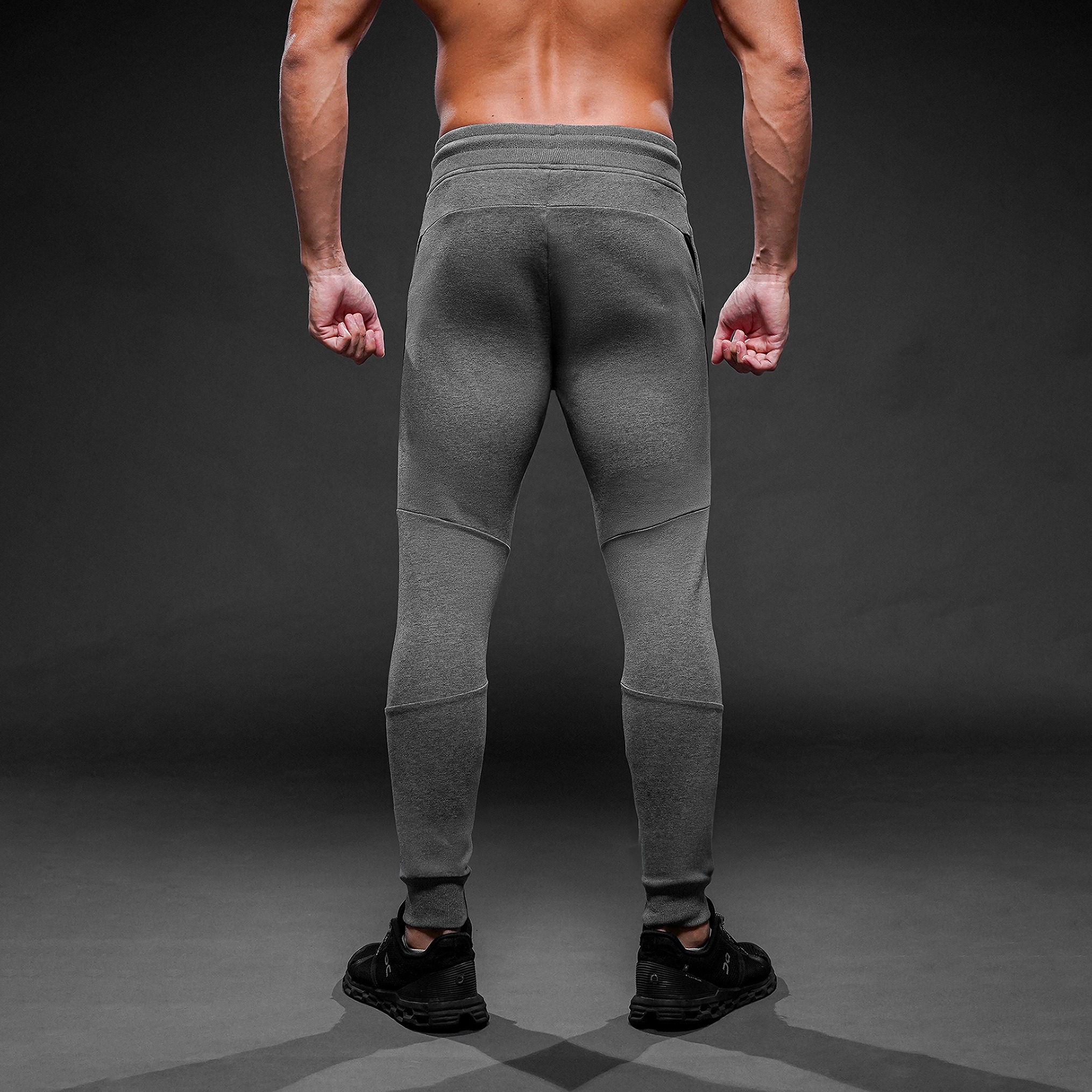 NEVERES Leather Stripe Jogger