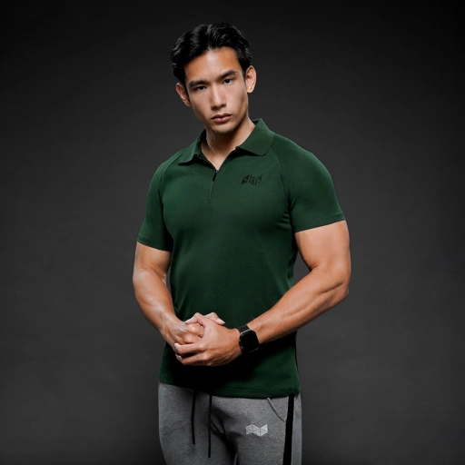 Image of NEVERES Ace Zipper Polo Shirt