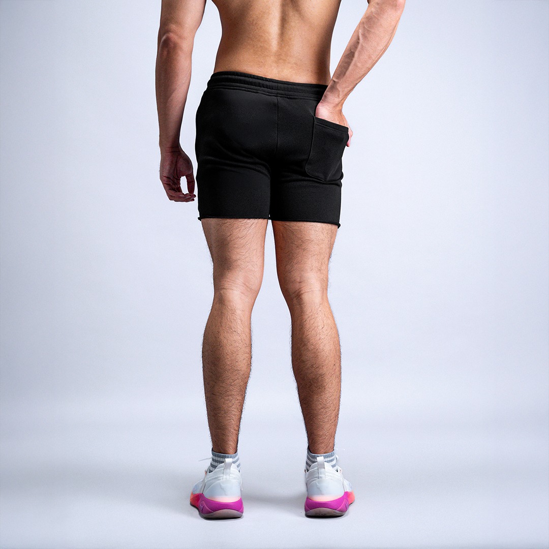 NEVERES SPORTSWEAR Raw Edge Shorts