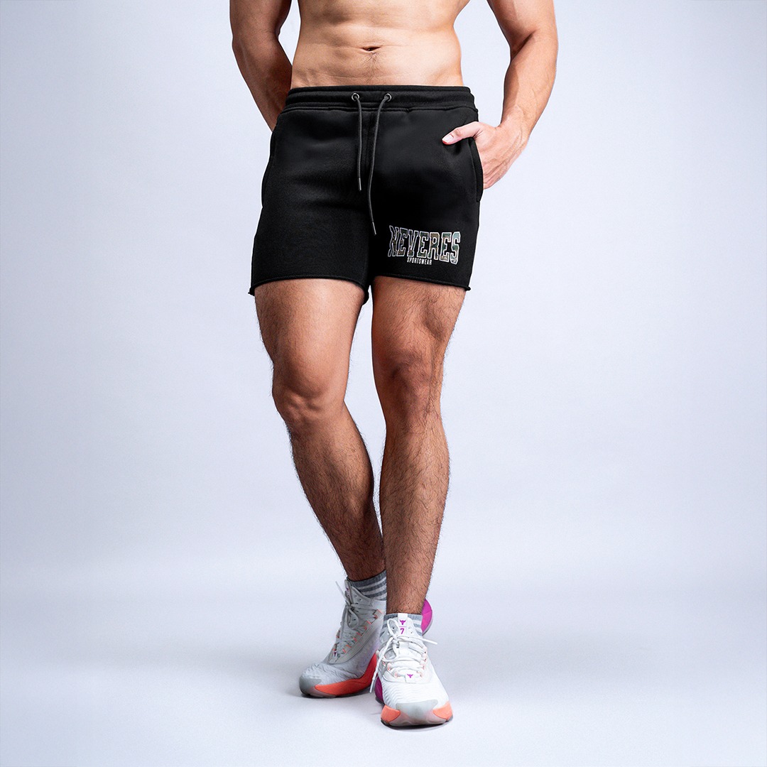 NEVERES SPORTSWEAR Raw Edge Shorts