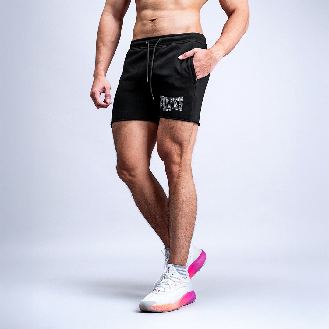 NEVERES SPORTSWEAR Raw Edge Shorts