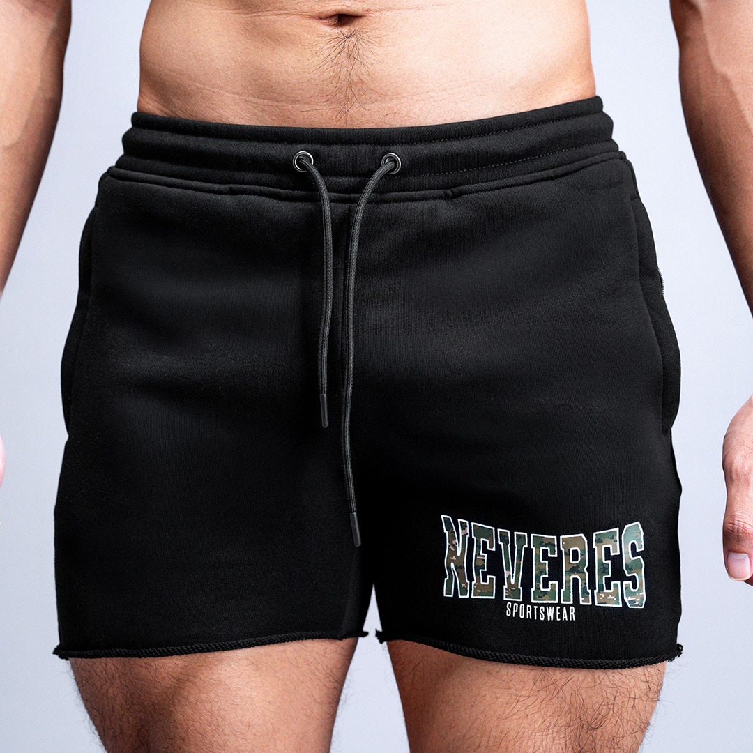 NEVERES SPORTSWEAR Raw Edge Shorts