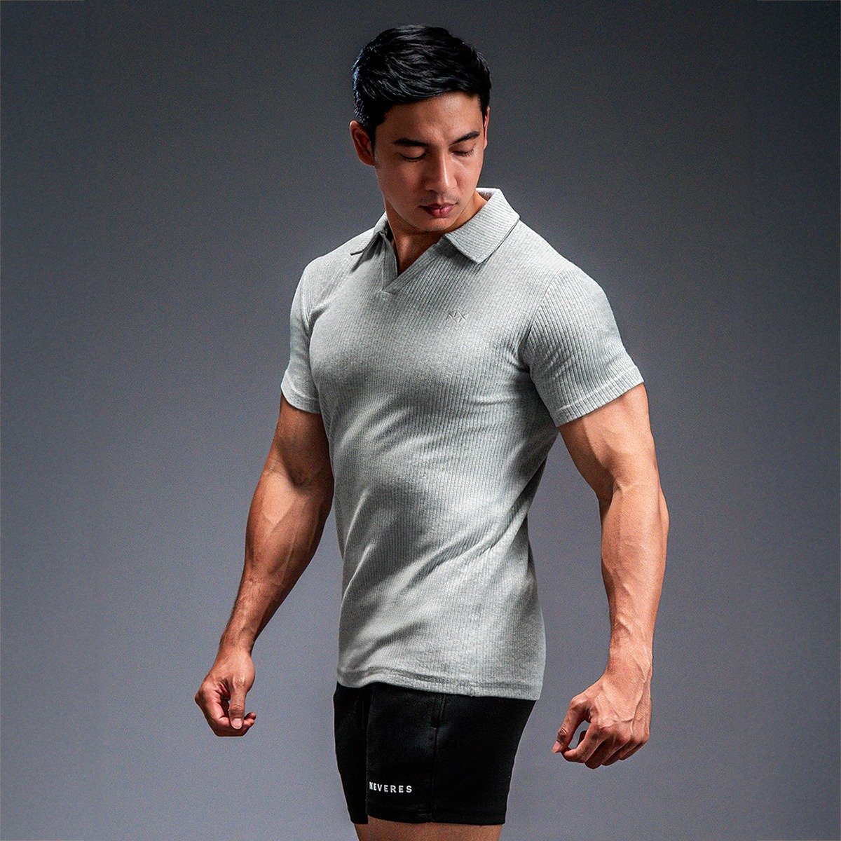 NEVERES Ultra Knit Spread Collar Polo