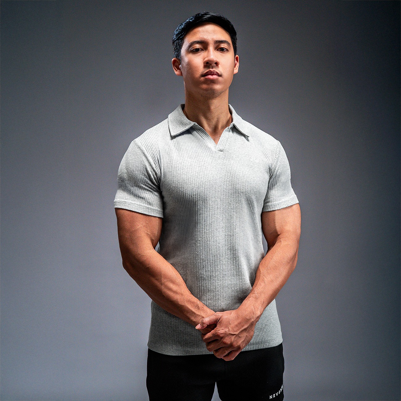 NEVERES Ultra Knit Spread Collar Polo