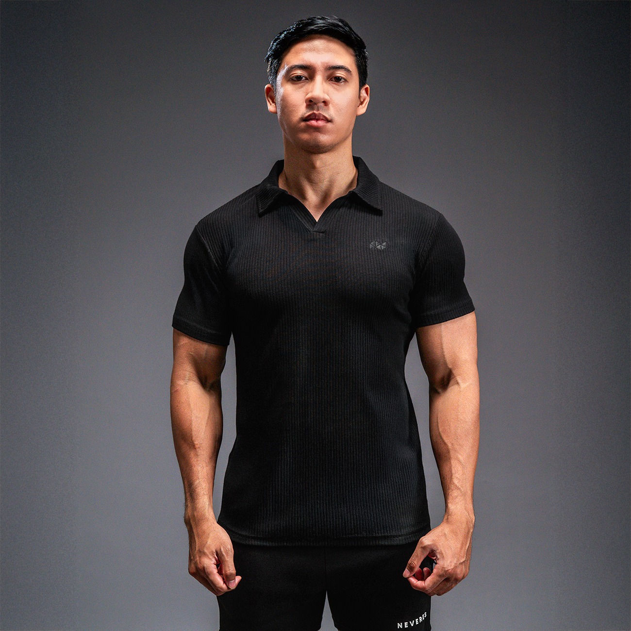 NEVERES Ultra Knit Spread Collar Polo