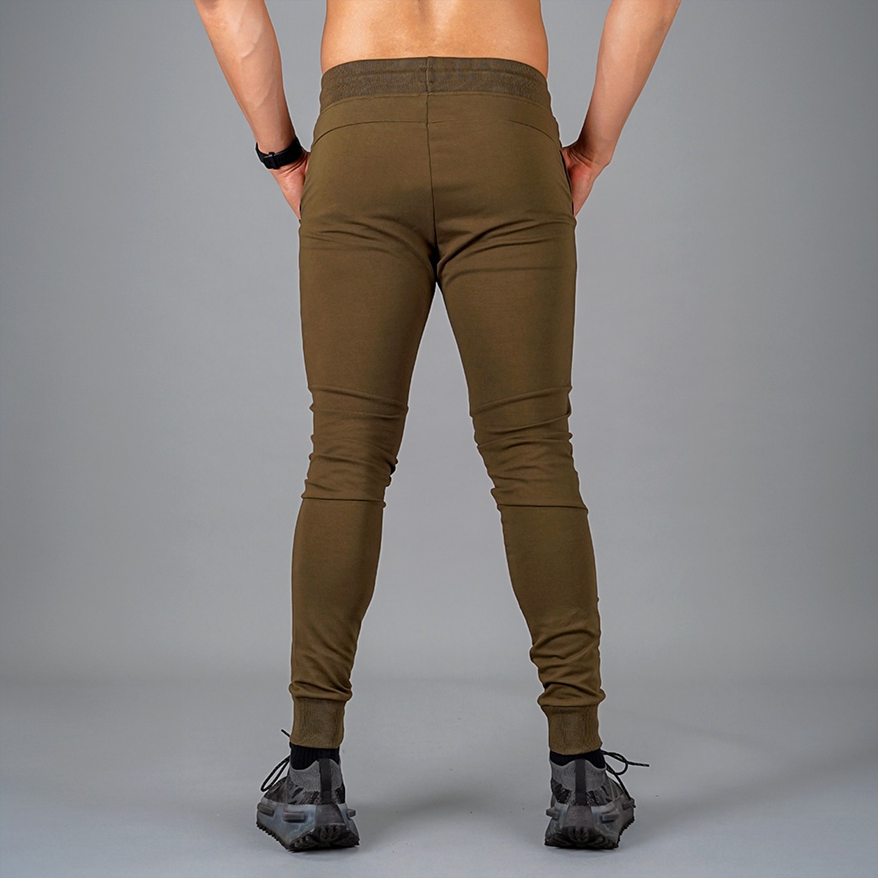 NEVERES Leather Stripe Jogger