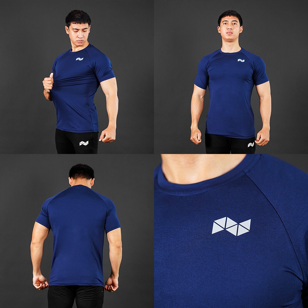 NEVERES Light Performance Tee - Navy