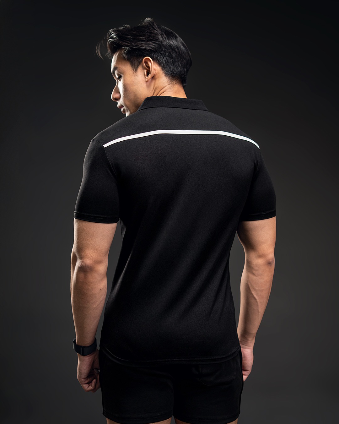 NEVERES Ace Border Zip Polo Shirt