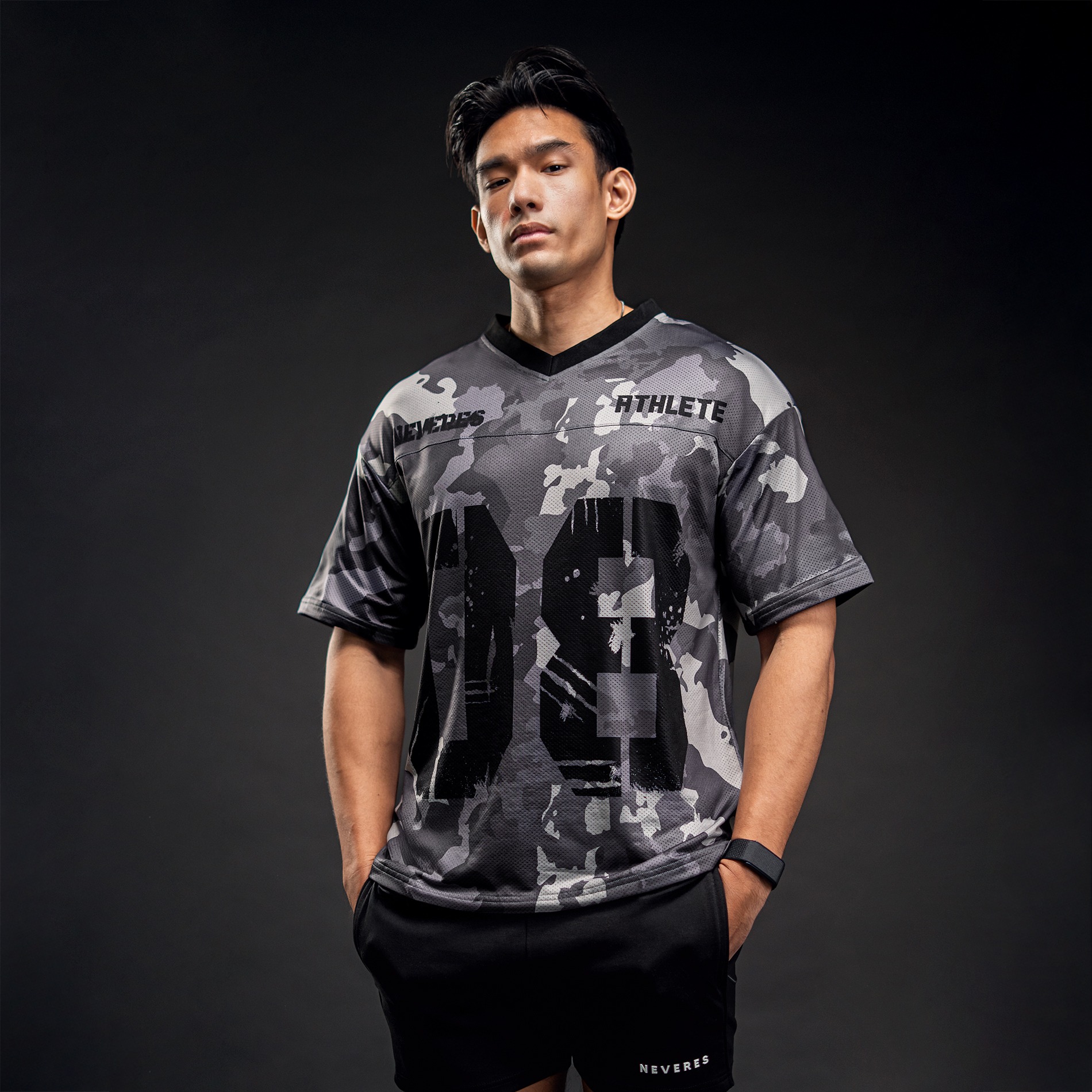 NEVERES Urban Camo Rugby Oversized