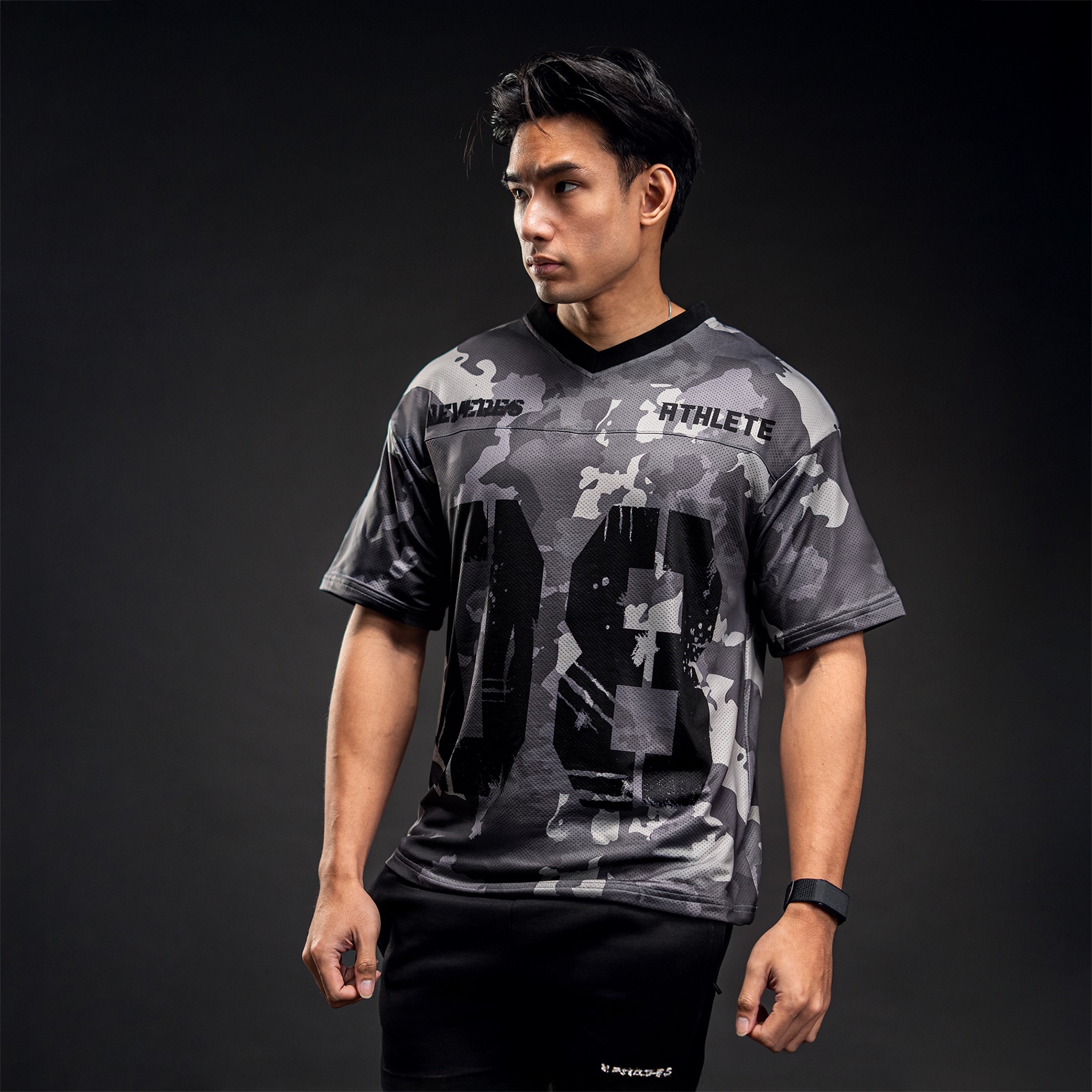 NEVERES Urban Camo Rugby Oversized