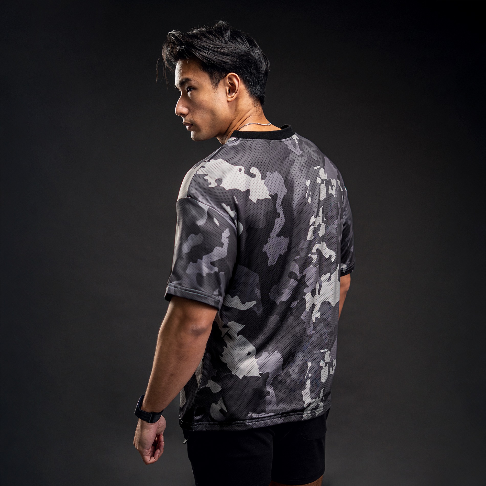 NEVERES Urban Camo Rugby Oversized