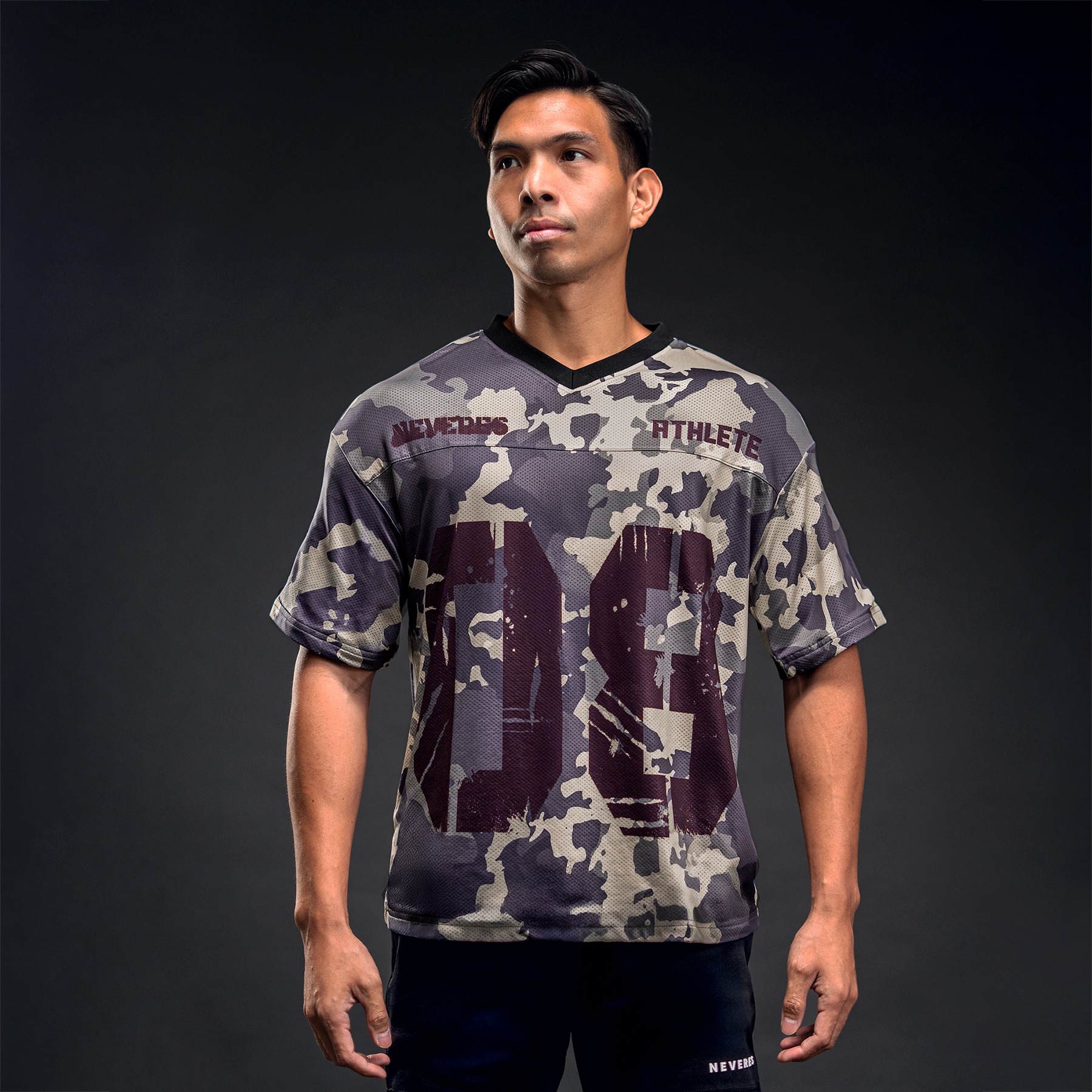 NEVERES Urban Camo Rugby Oversized