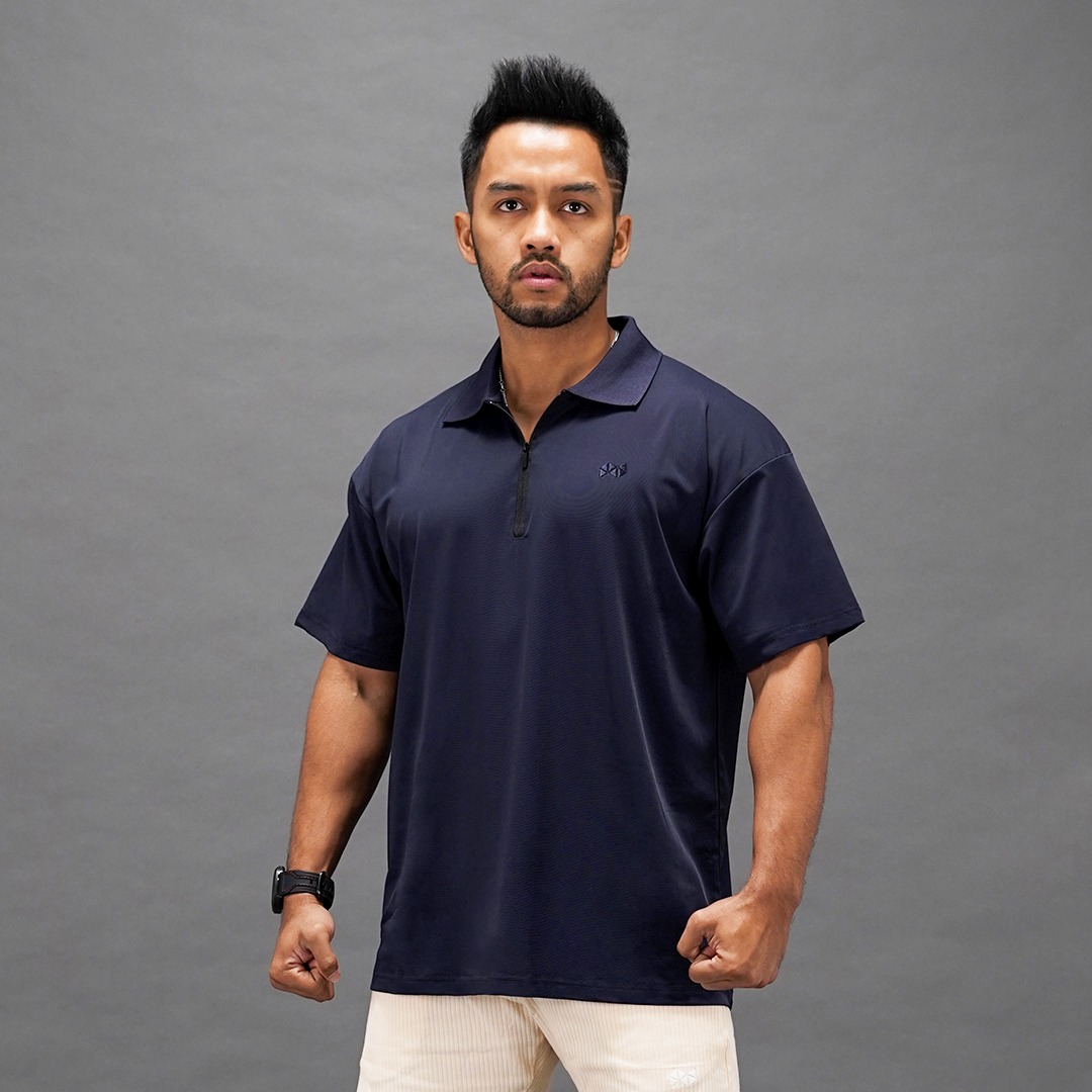 NEVERES Oversized Polo Shirt