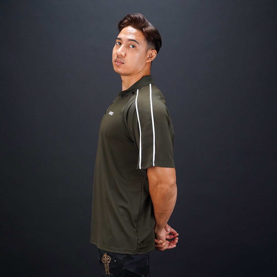 NEVERES Dual Stripe Oversized Polo