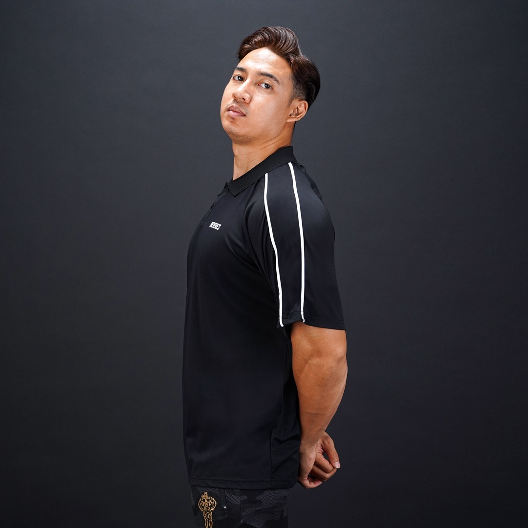 NEVERES Dual Stripe Oversized Polo