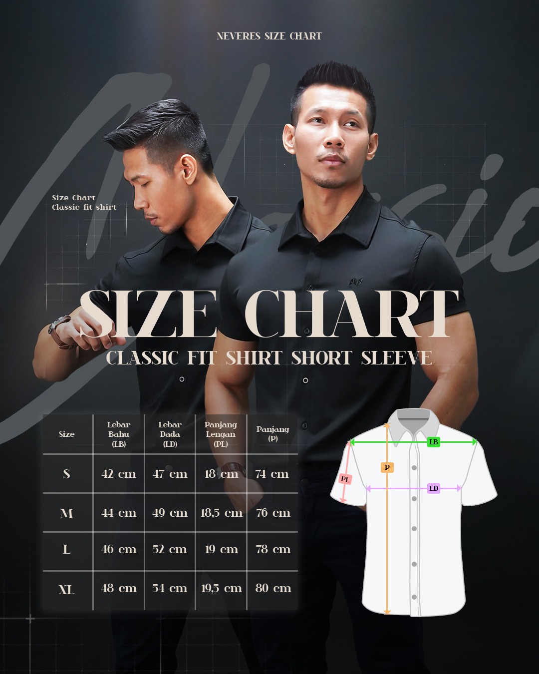 NEVERES Classic Fit Shirt Short Sleeve