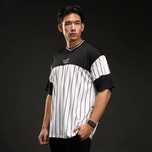 Image of NEVERES Champion Stripes Rugby Oversized