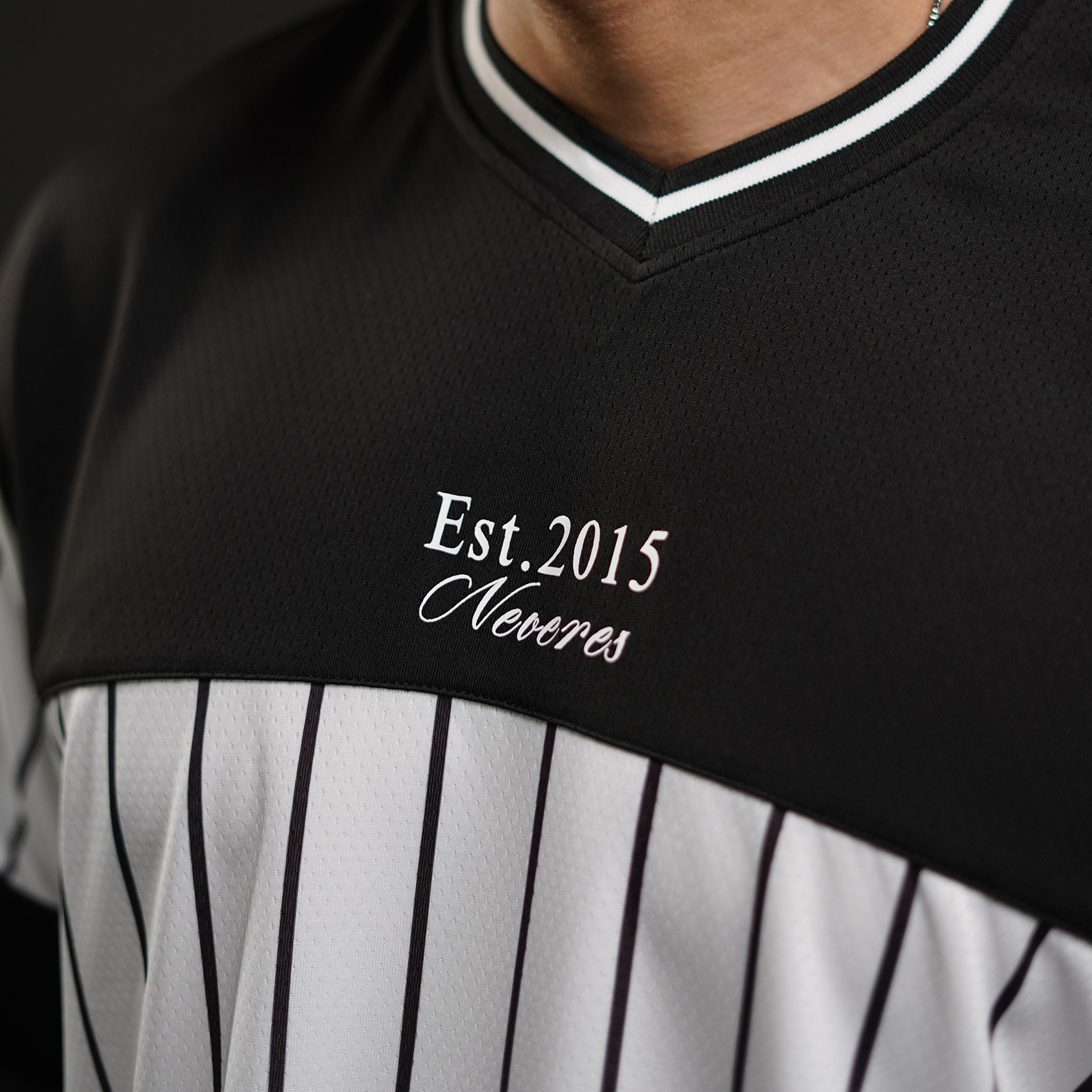 NEVERES Champion Stripes Rugby Oversized