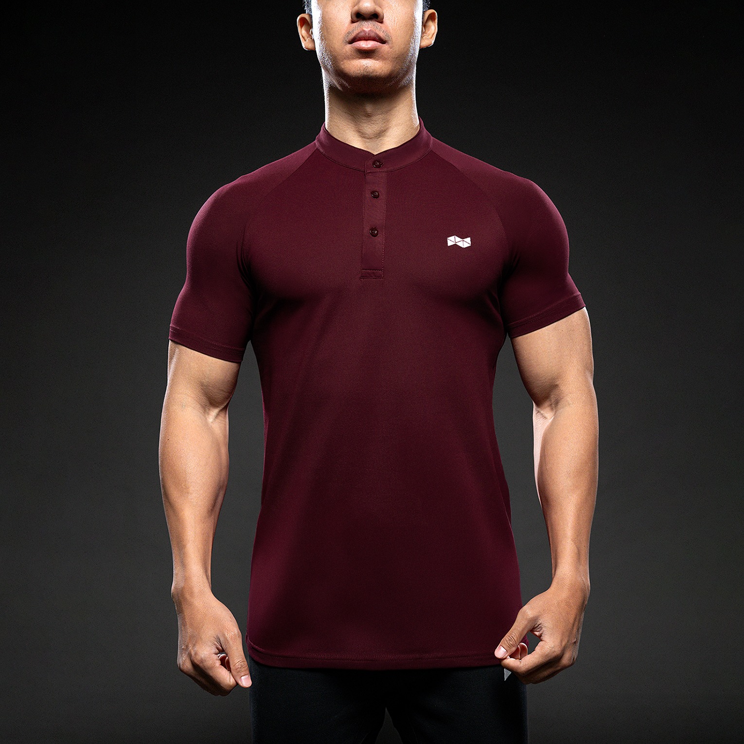 NEVERES Collarless Polo Shirt