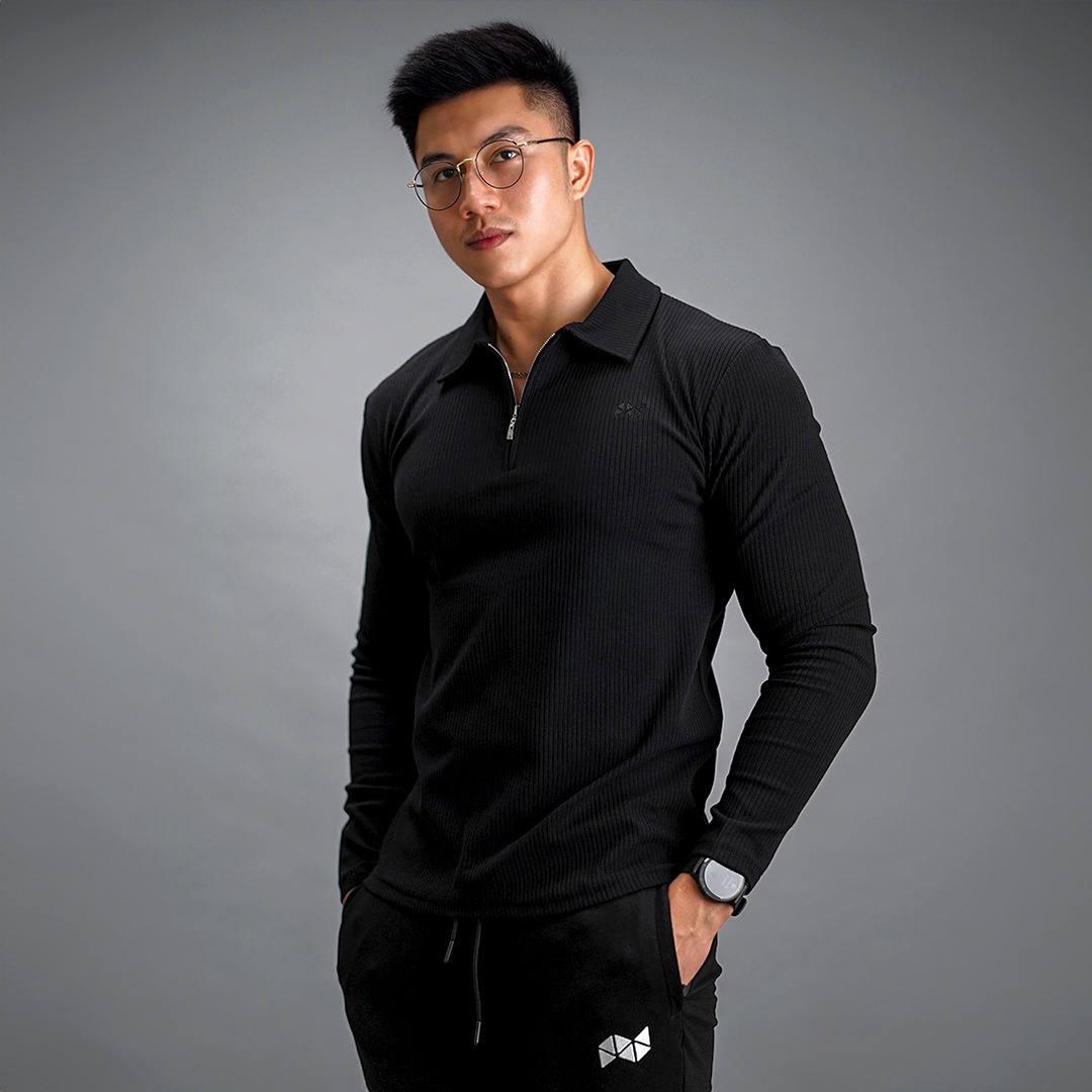 NEVERES Ultra Knit Polo Longsleeve