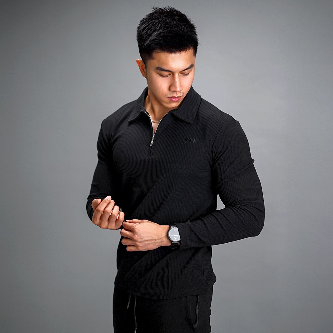 NEVERES Ultra Knit Polo Longsleeve