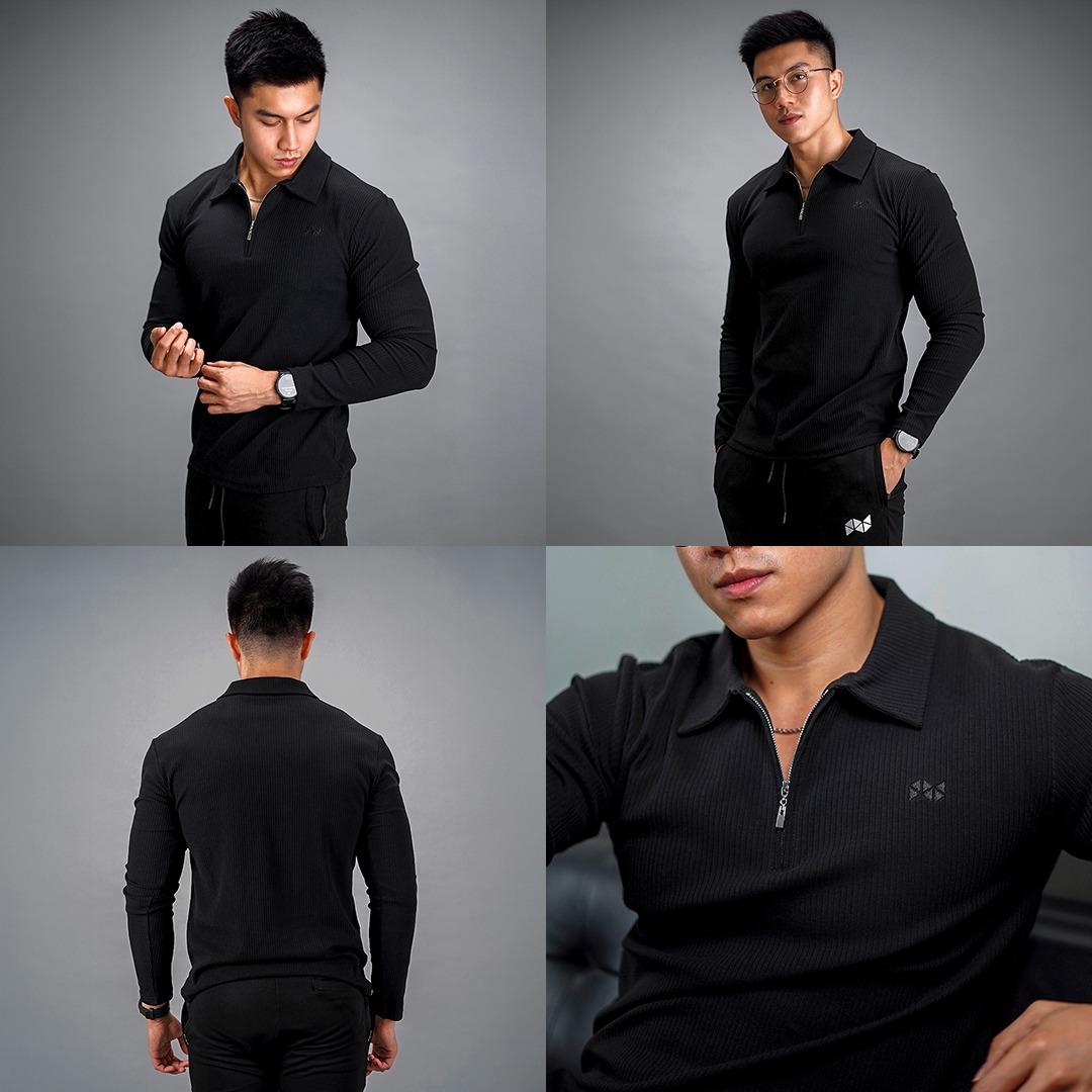 NEVERES Ultra Knit Polo Longsleeve
