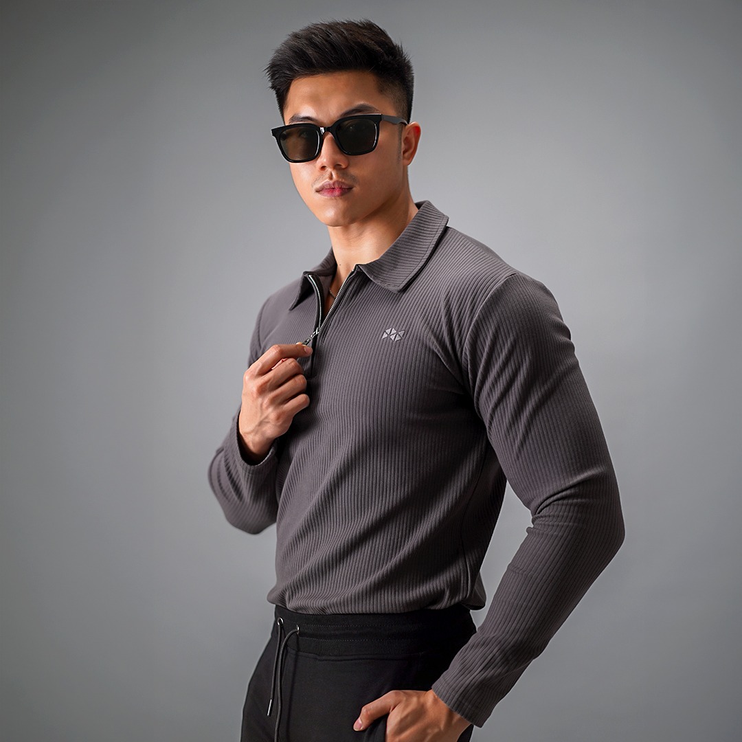 NEVERES Ultra Knit Polo Longsleeve
