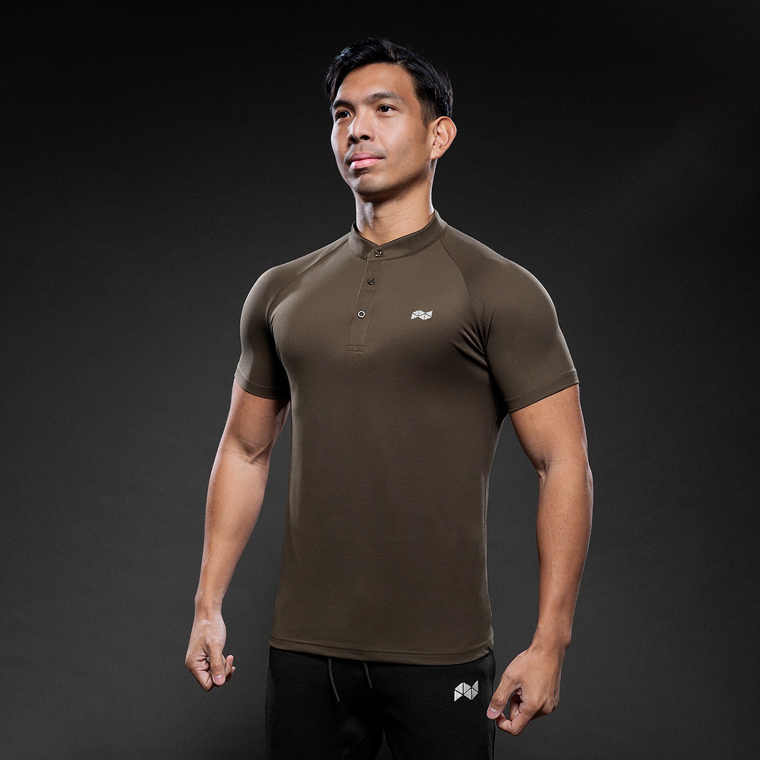 NEVERES Collarless Polo Shirt