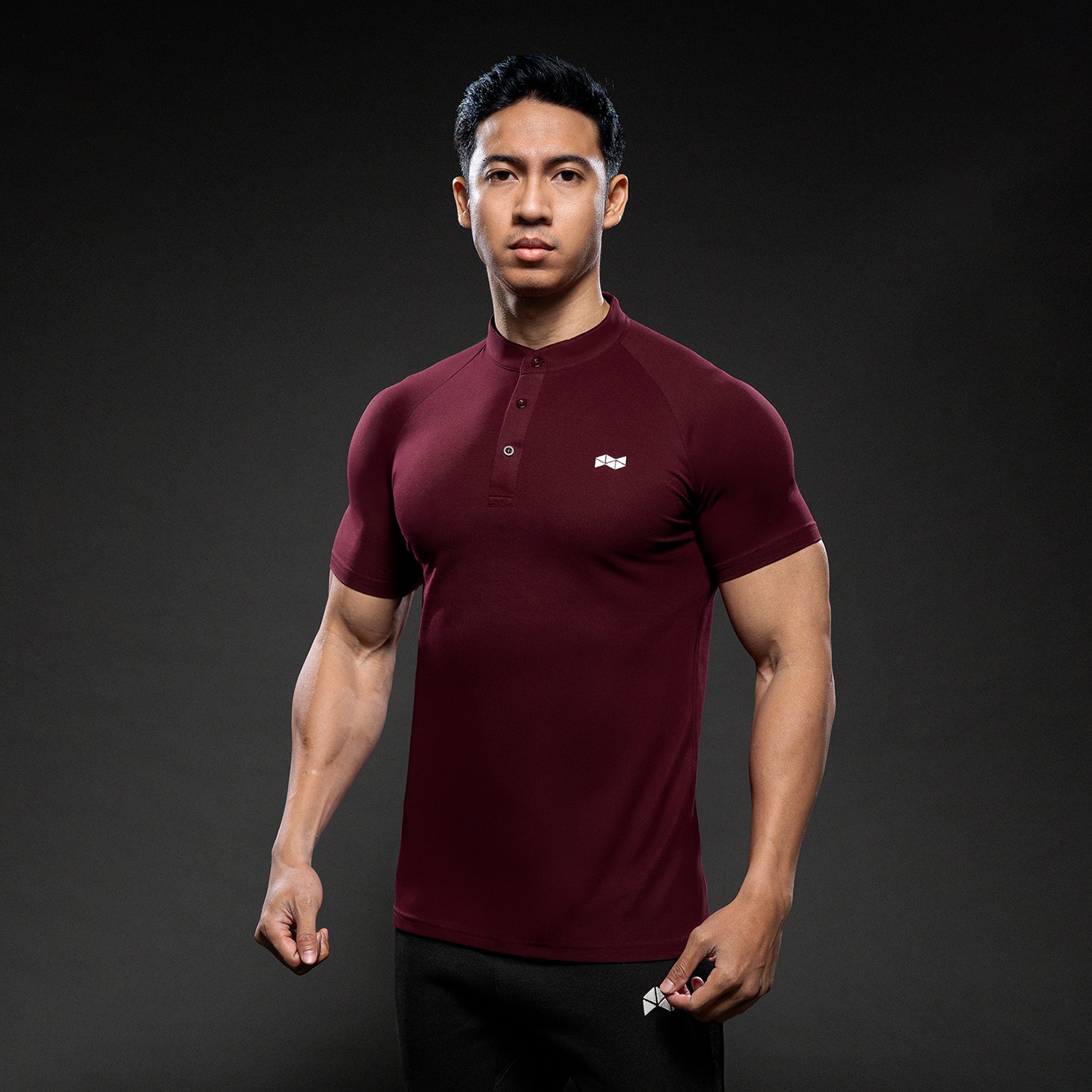 NEVERES Collarless Polo Shirt