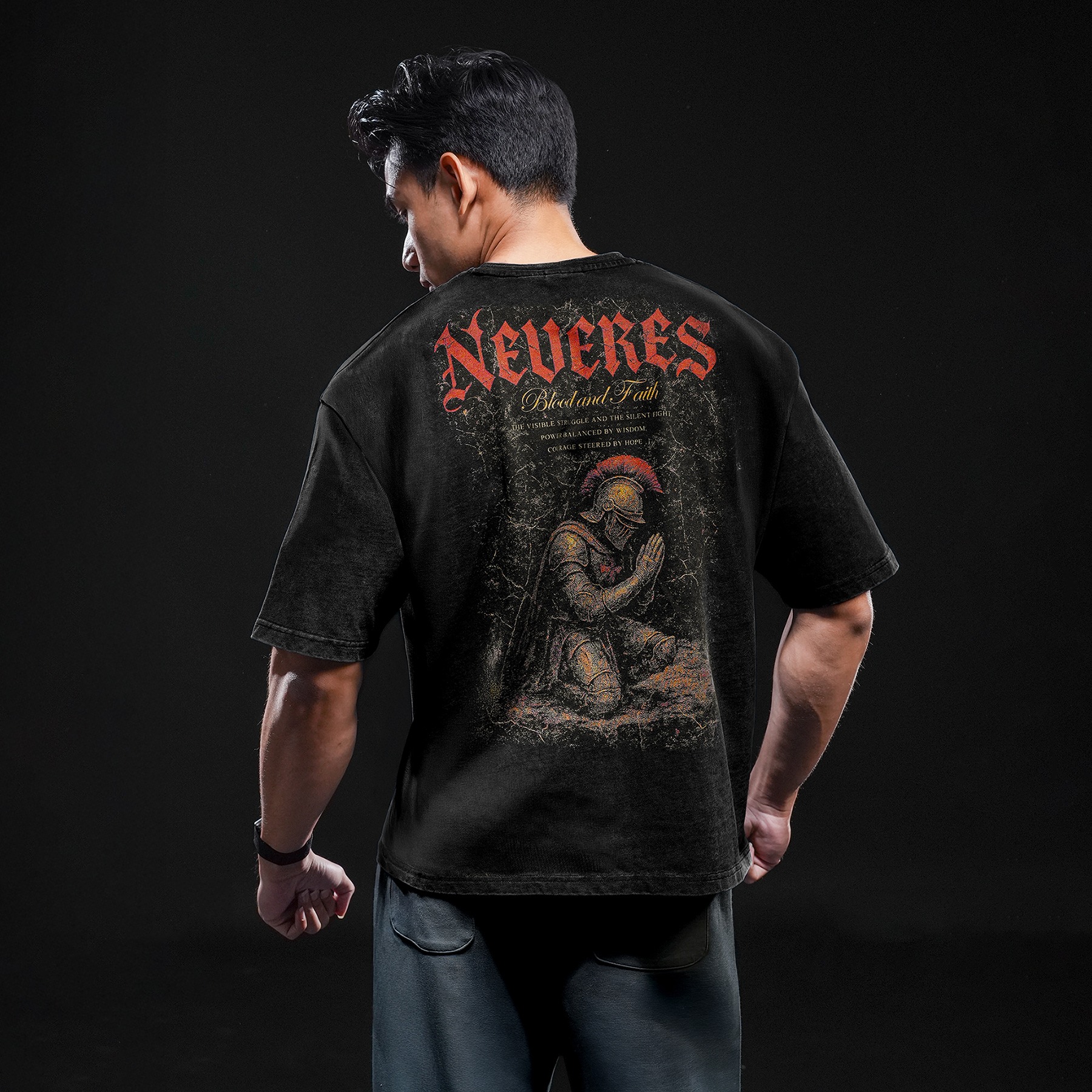 NEVERES Dark Era Oversized T-Shirt – Back Graphic