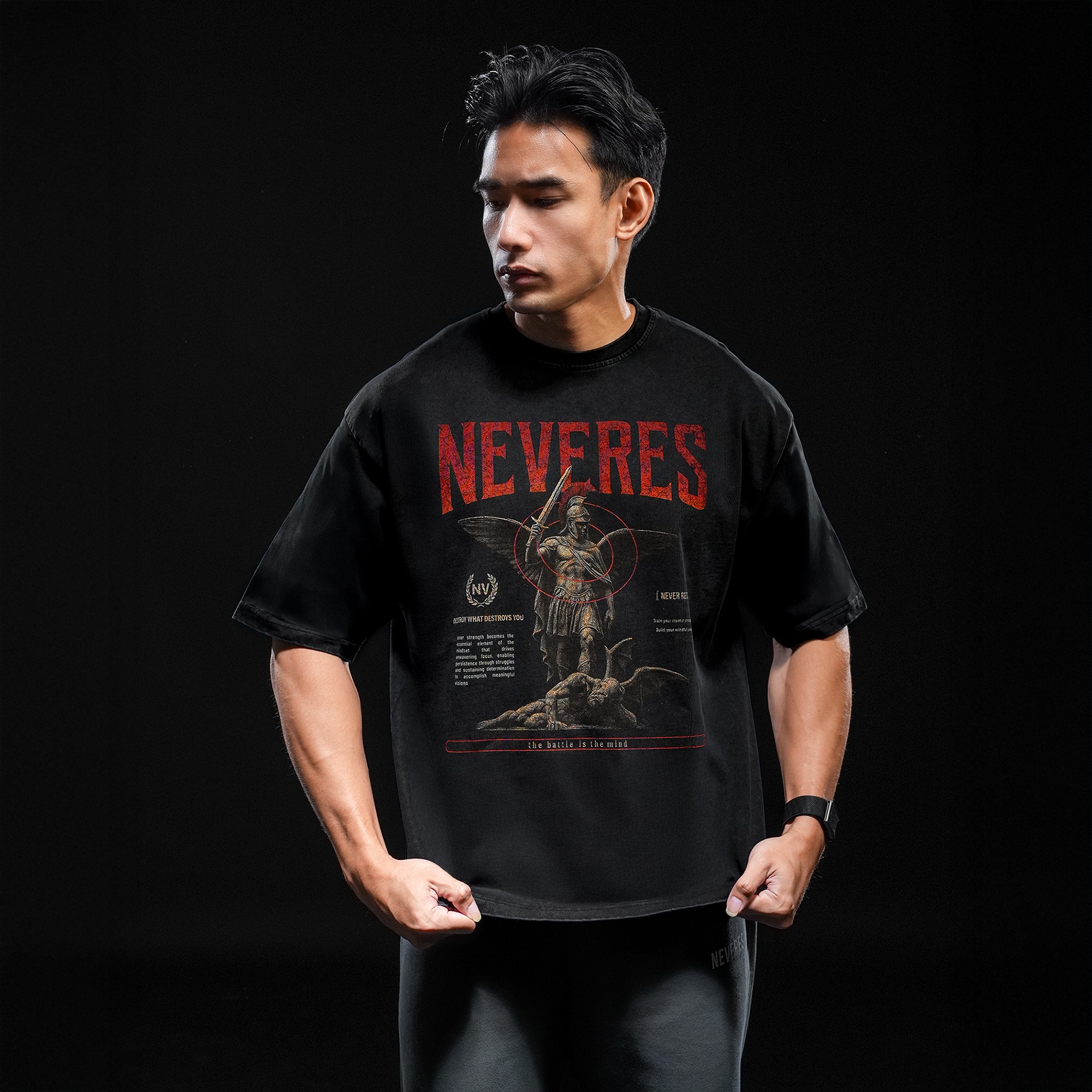 NEVERES Dark Era Oversized T-Shirt – Front Graphic