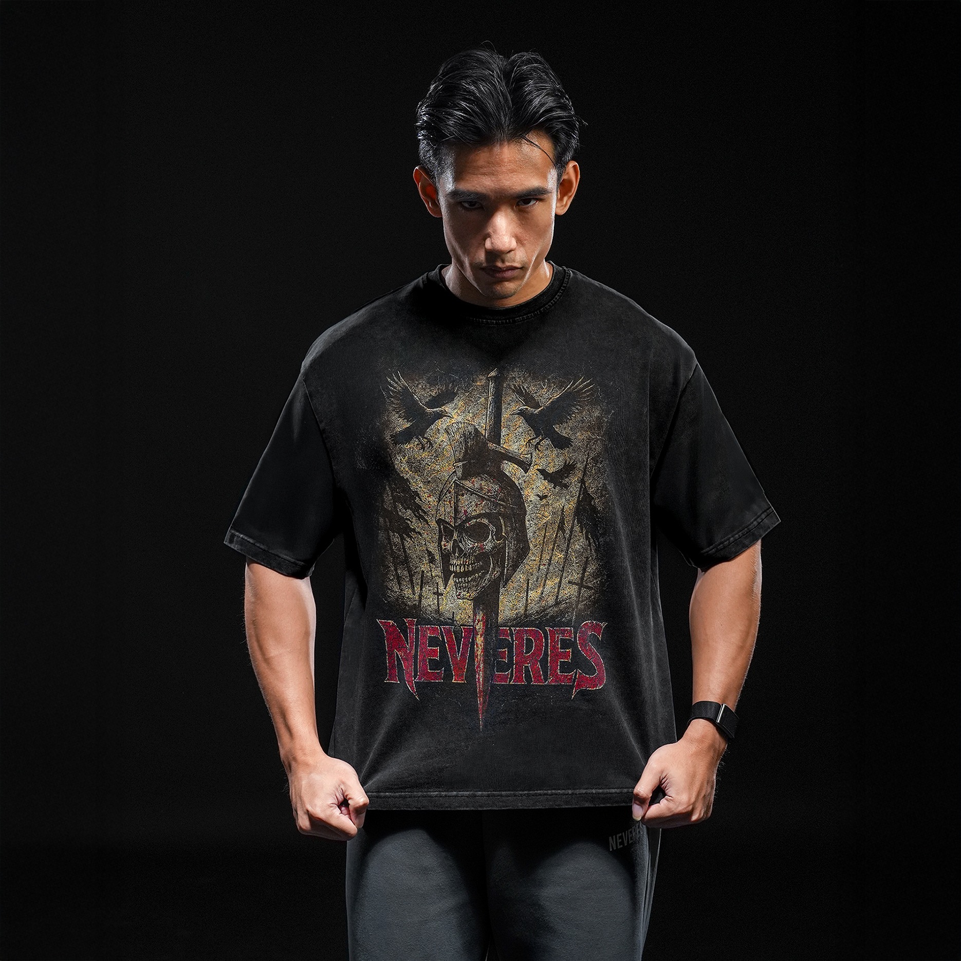 NEVERES Dark Era Oversized T-Shirt – Front Graphic