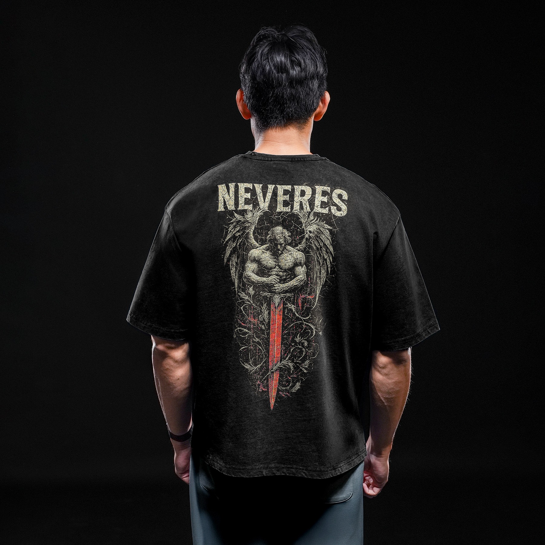 NEVERES Dark Era Oversized T-Shirt – Back Graphic
