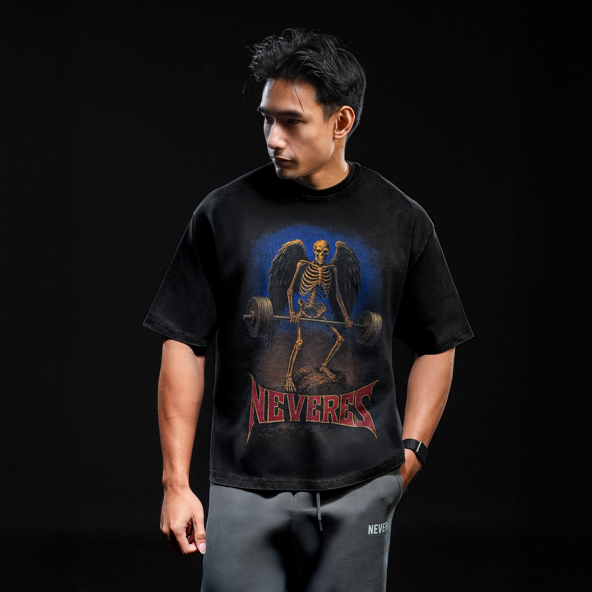 NEVERES Dark Era Oversized T-Shirt – Front Graphic