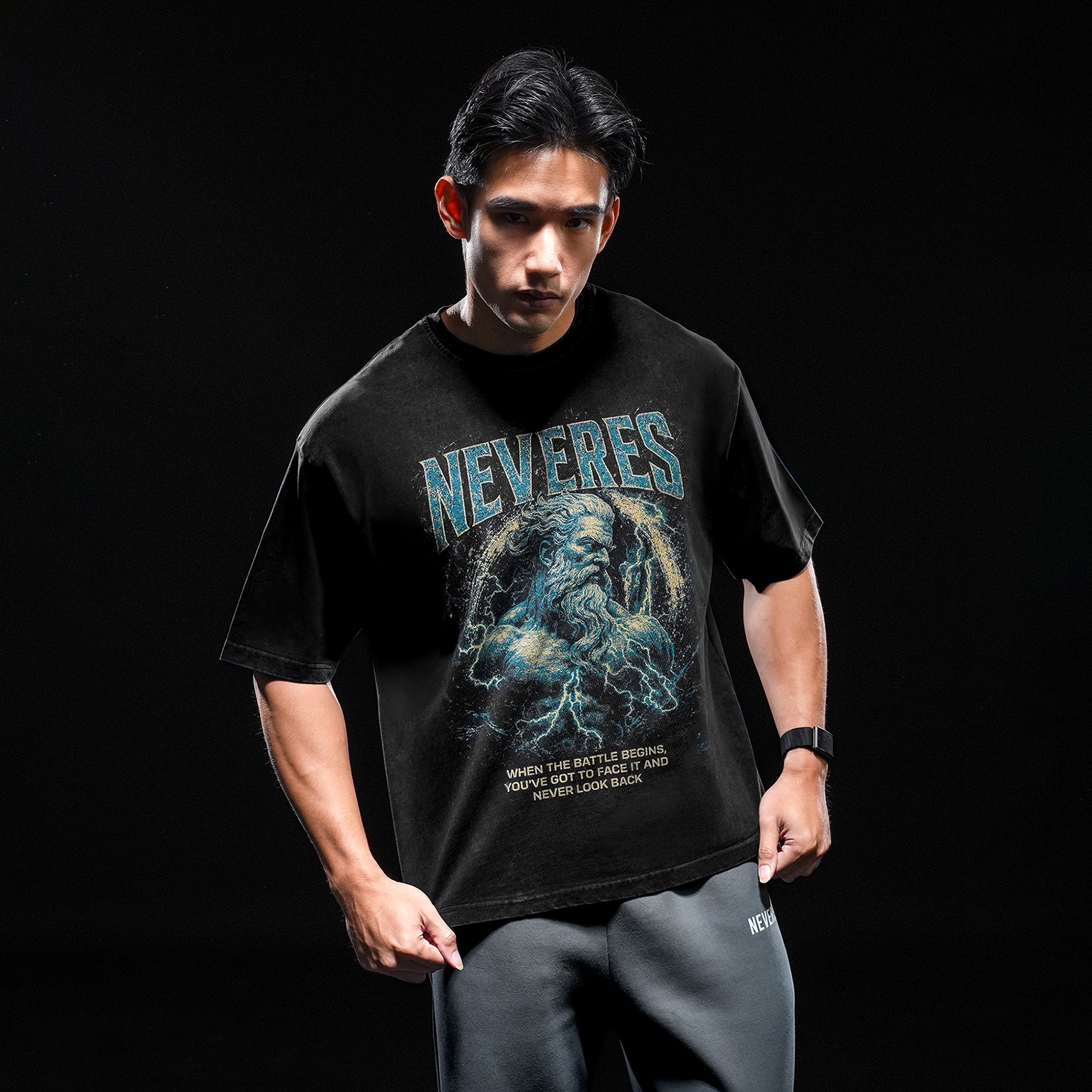 NEVERES Dark Era Oversized T-Shirt – Front Graphic