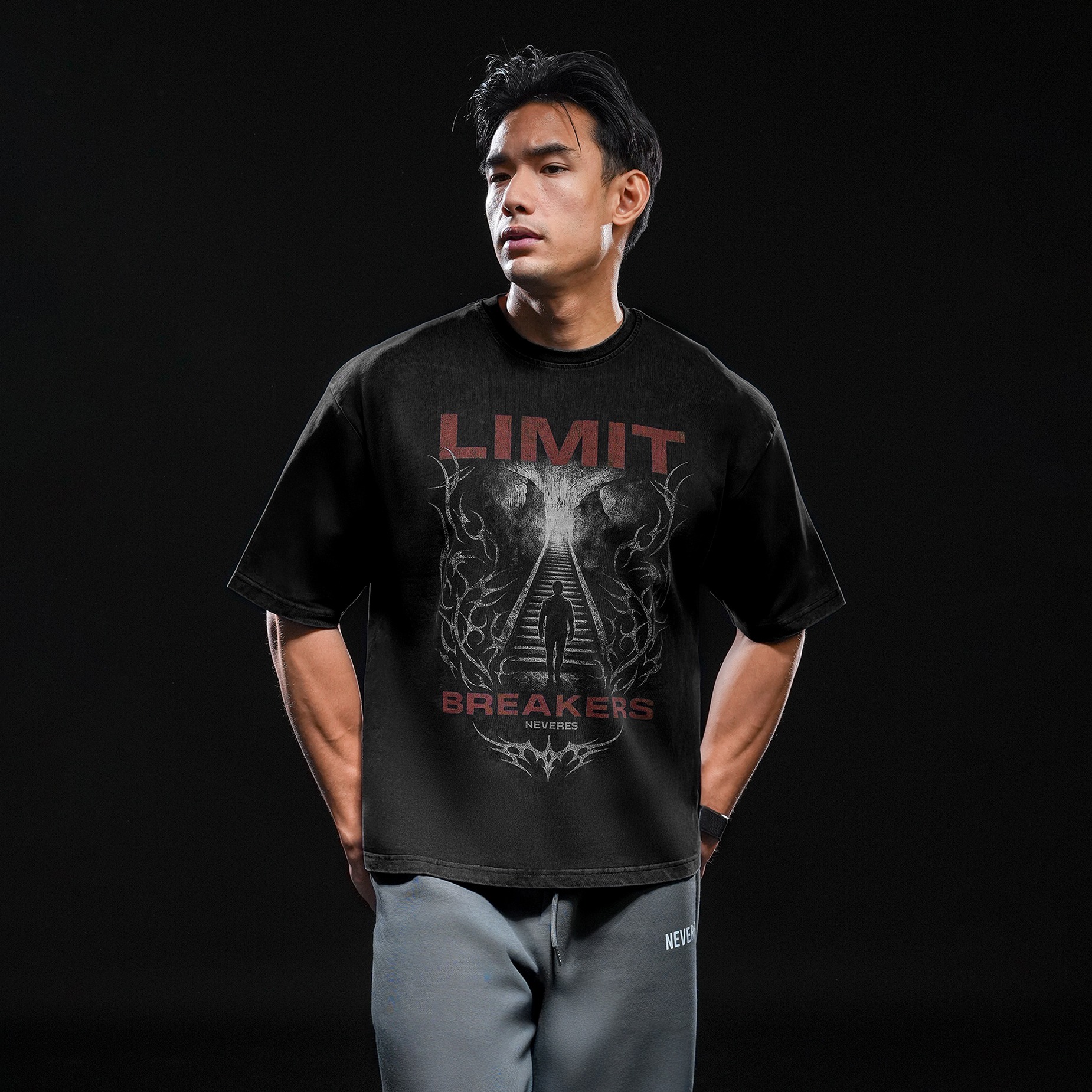 NEVERES Dark Era Oversized T-Shirt – Front Graphic