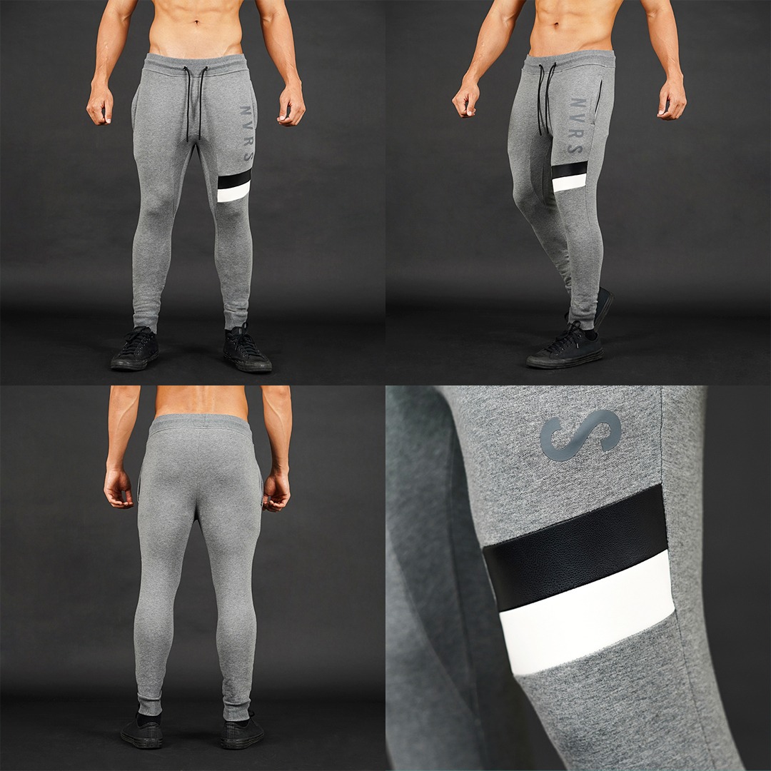 NEVERES Dual Tone Leather Jogger
