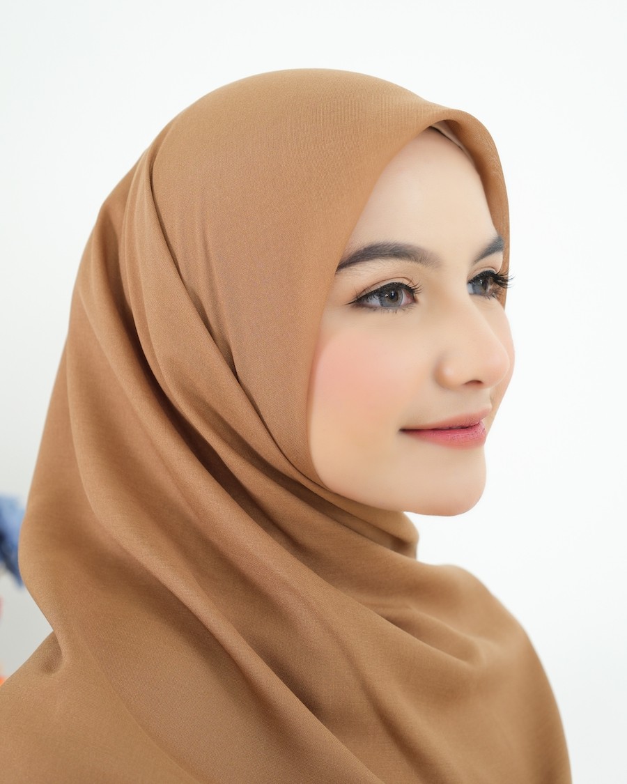 Plain Hijab VOAL PARIS PREMIUM in Wood Smoke