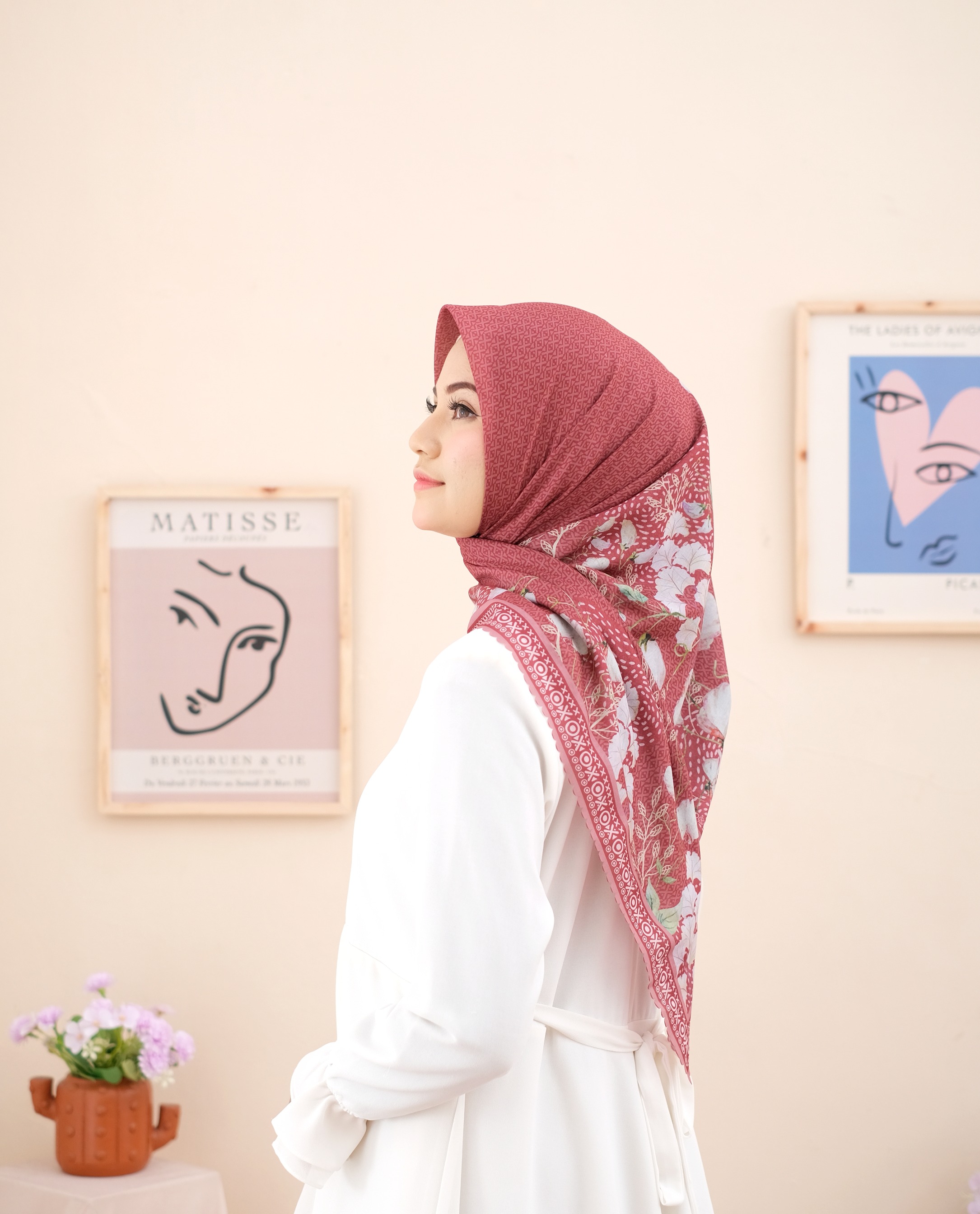 Square Hijab JAMILA in Bricks