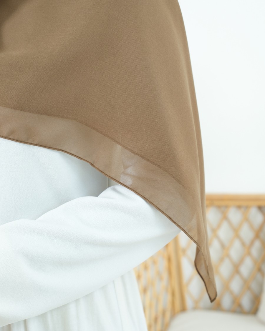 Plain Hijab VOAL PARIS PREMIUM in Wood Bine