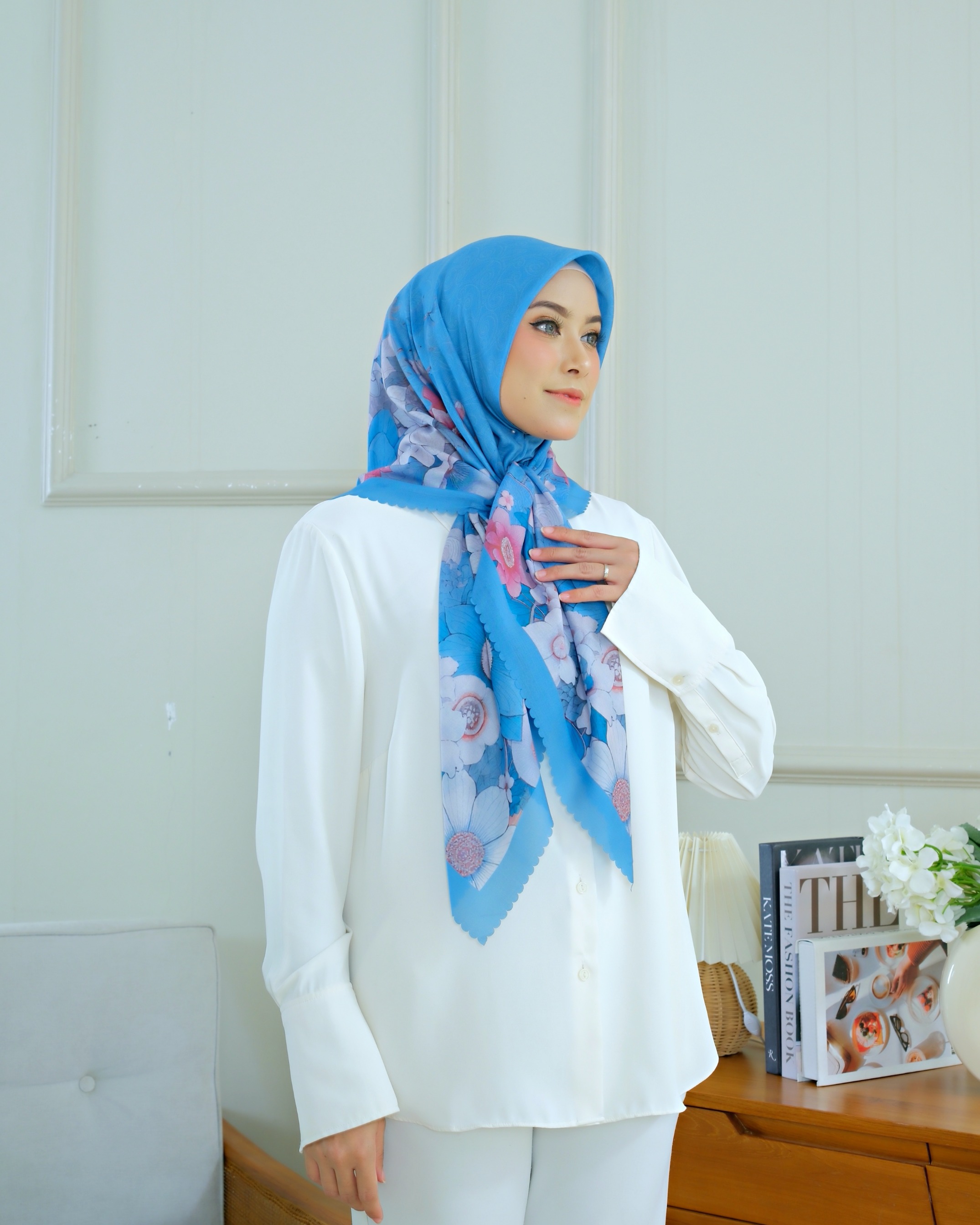 Square Hijab AZALEA 110x110 in Celadon
