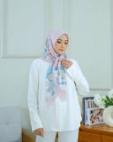 Square Hijab AZALEA 110x110 in Dusty Pink