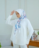 Square Hijab AZALEA 110x110 in White