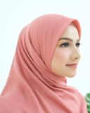 Plain Hijab VOAL ULTIMATE TWILIGHT in Baby Peach