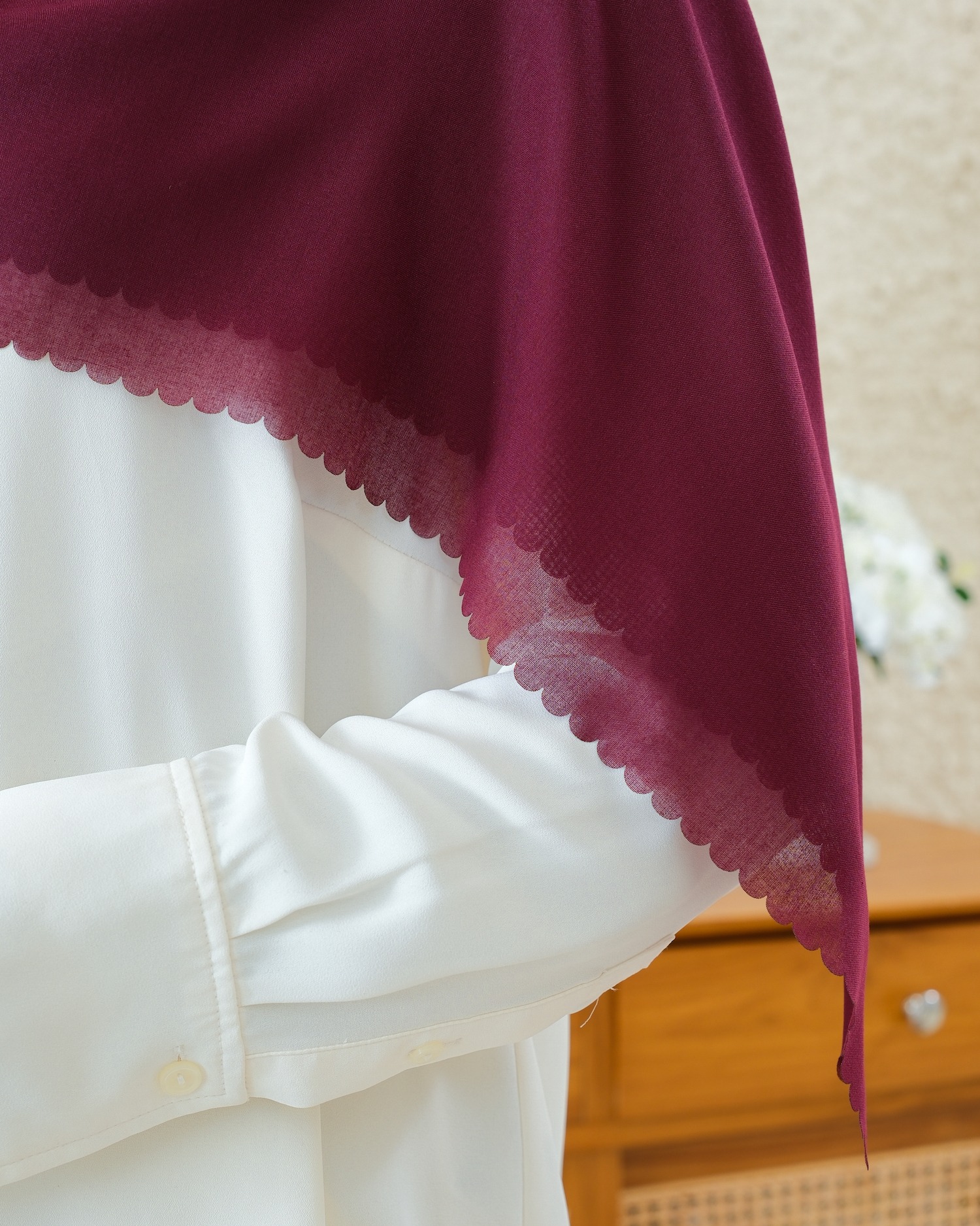 Plain Hijab VOAL ULTRAFINE in Claret